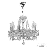 Люстра подвесная 101/10/141 Ni Богемия Ивеле Кристалл без плафона на 10 ламп, основание никель прозрачное в стиле классический sp Люстра подвесная 101/10/141 Ni Богемия Ивеле Кристалл без плафона на 10 ламп, основание никель прозрачное в стиле классический sp